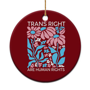 Trans Rights Ceramic Ornament Protect Trans Social Justice LGBT TS10 1pc Red Print Your Wear