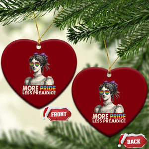 More Pride Less Prejudice Ceramic Ornament LGBTQ Proud Ally Pride Month TS10 Print Your Wear