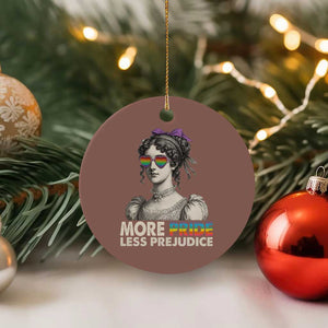 More Pride Less Prejudice Ceramic Ornament LGBTQ Proud Ally Pride Month TS10 1pc Mocha Print Your Wear