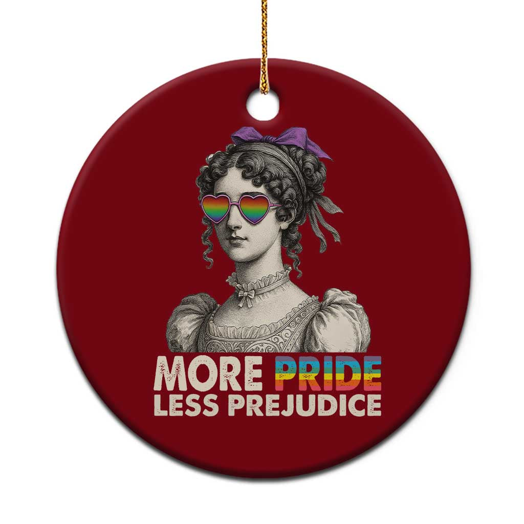 More Pride Less Prejudice Ceramic Ornament LGBTQ Proud Ally Pride Month TS10 1pc Red Print Your Wear