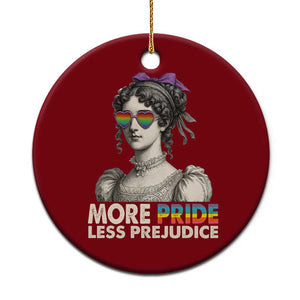 More Pride Less Prejudice Ceramic Ornament LGBTQ Proud Ally Pride Month TS10 1pc Red Print Your Wear