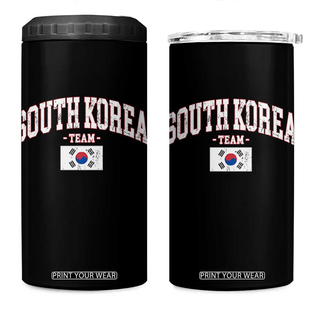 South Korea National Team 4 in 1 Can Cooler Tumbler Retro Vintage Sport Varsity Korean Flag TS10 One Size: 16 oz Black Print Your Wear