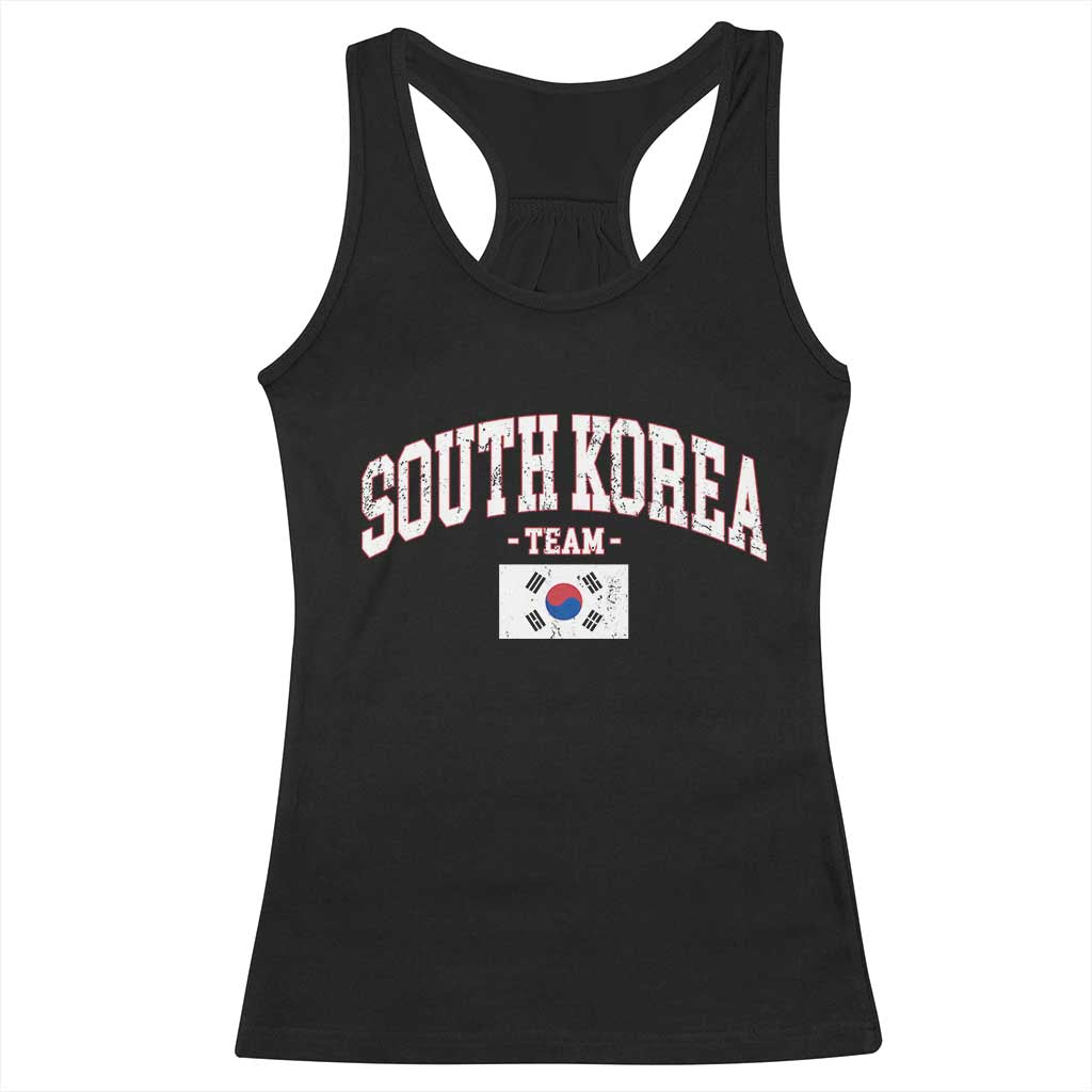 South Korea National Team Racerback Tank Top Retro Vintage Sport Varsity Korean Flag TS10 Black Print Your Wear
