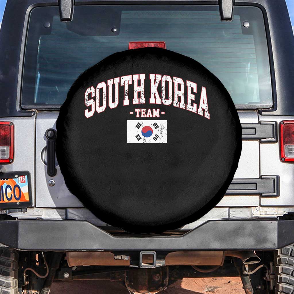 South Korea National Team Spare Tire Cover Retro Vintage Sport Varsity Korean Flag TS10 No hole Black Print Your Wear