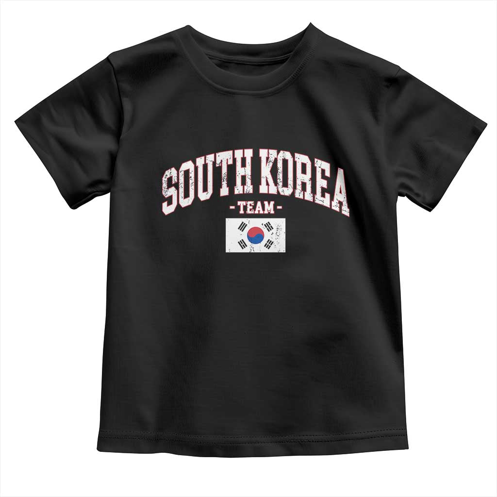 South Korea National Team Toddler T Shirt Retro Vintage Sport Varsity Korean Flag TS10 Black Print Your Wear
