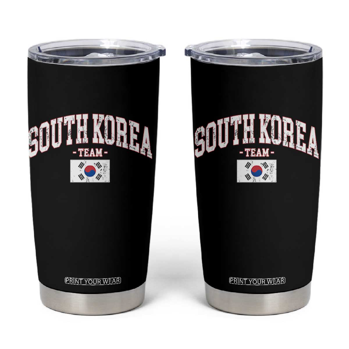 South Korea National Team Tumbler Cup Retro Vintage Sport Varsity Korean Flag TS10 Black Print Your Wear