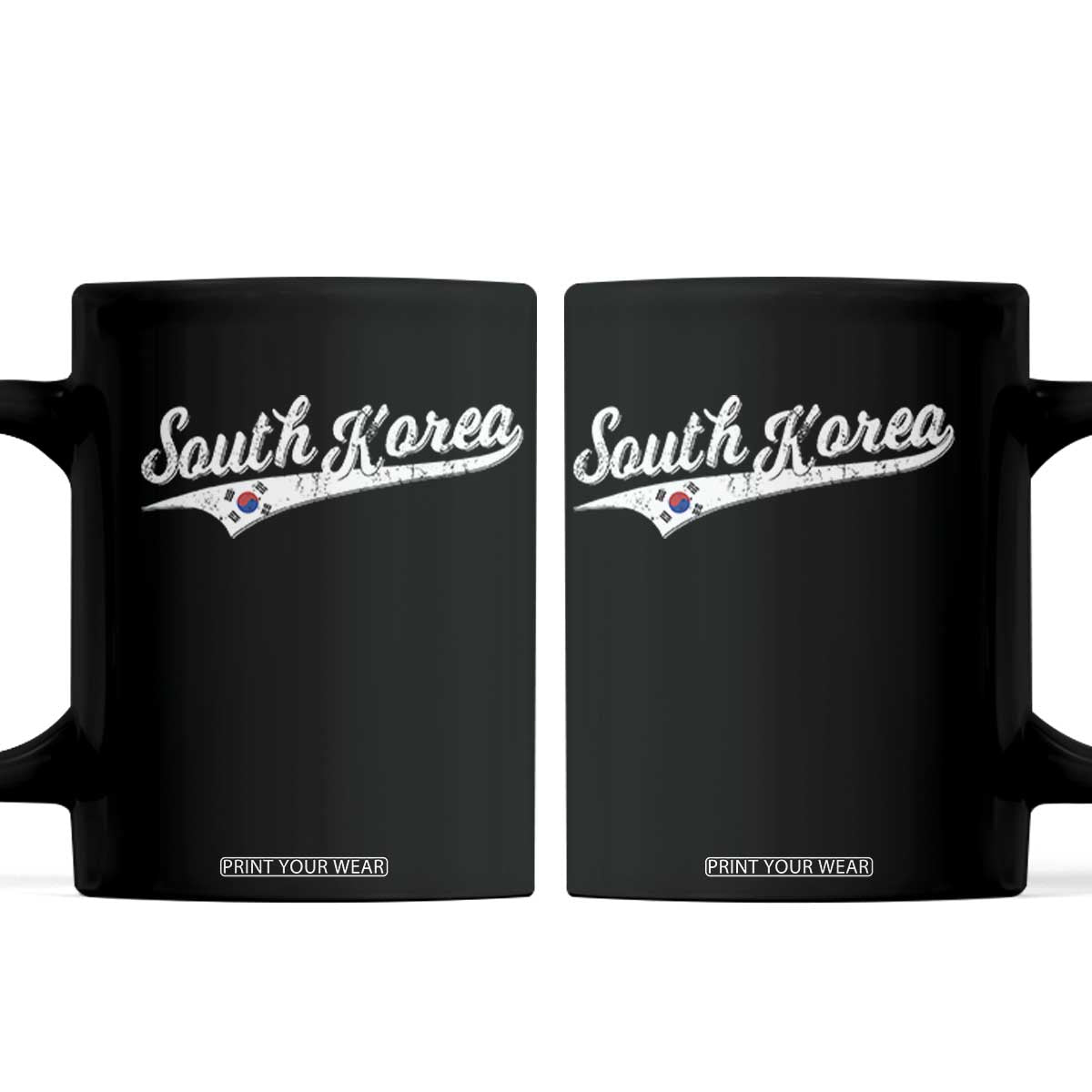 South Korea Coffee Mug Retro Script Sport Korean Flag TS10 Black Print Your Wear
