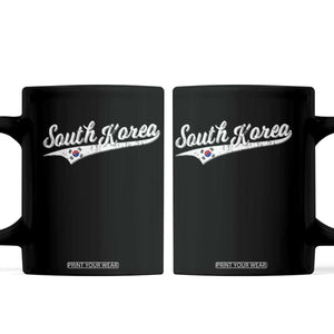 South Korea Coffee Mug Retro Script Sport Korean Flag TS10 Black Print Your Wear