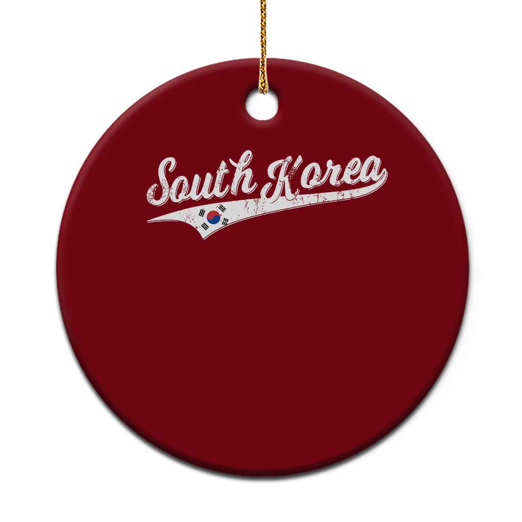 South Korea Ceramic Ornament Retro Script Sport Korean Flag TS10 1pc Red Print Your Wear
