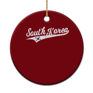 South Korea Ceramic Ornament Retro Script Sport Korean Flag TS10 1pc Red Print Your Wear