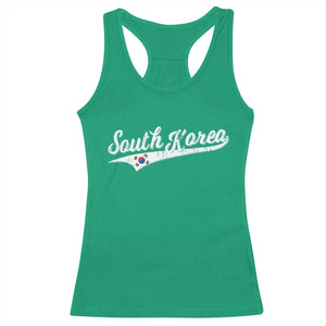 South Korea Racerback Tank Top Retro Script Sport Korean Flag TS10 Irish Green Print Your Wear