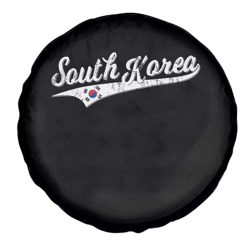 South Korea Spare Tire Cover Retro Script Sport Korean Flag TS10 Print Your Wear
