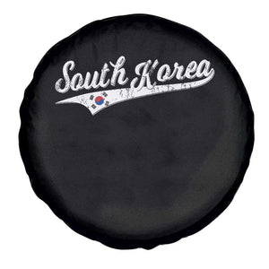 South Korea Spare Tire Cover Retro Script Sport Korean Flag TS10 Print Your Wear