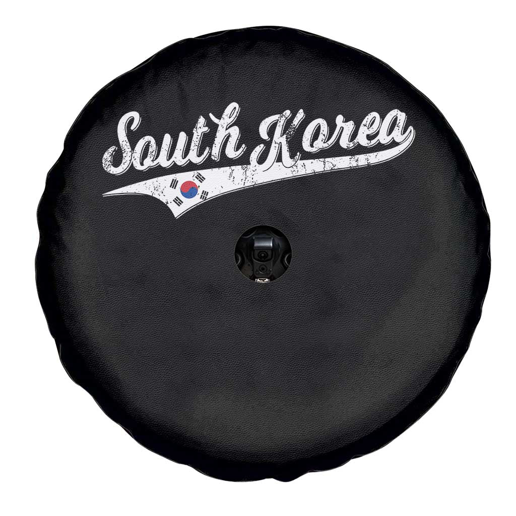 South Korea Spare Tire Cover Retro Script Sport Korean Flag TS10 Print Your Wear