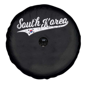 South Korea Spare Tire Cover Retro Script Sport Korean Flag TS10 Print Your Wear