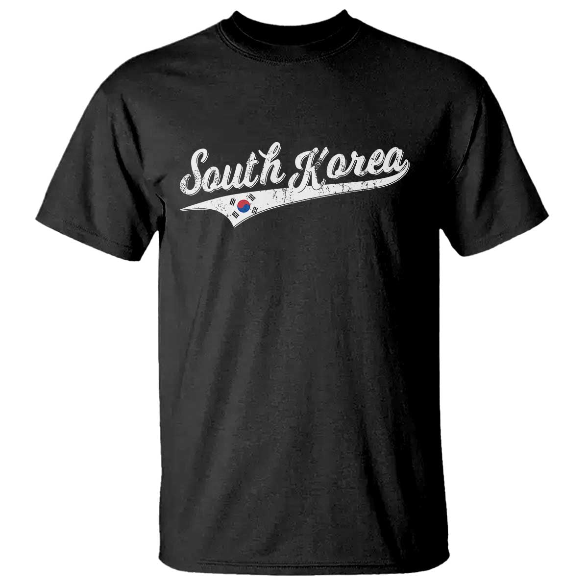 South Korea T Shirt Retro Script Sport Korean Flag TS10 Black Print Your Wear