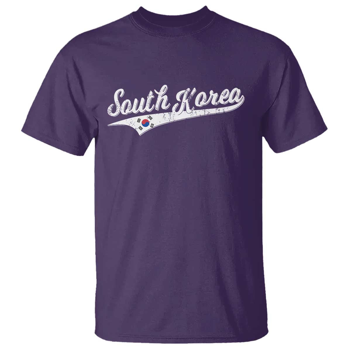 South Korea T Shirt Retro Script Sport Korean Flag TS10 Purple Print Your Wear