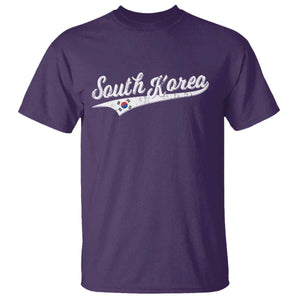 South Korea T Shirt Retro Script Sport Korean Flag TS10 Purple Print Your Wear