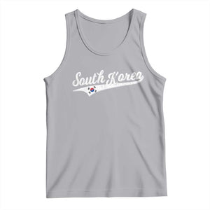 South Korea Tank Top Retro Script Sport Korean Flag TS10 Athletic Heather Print Your Wear