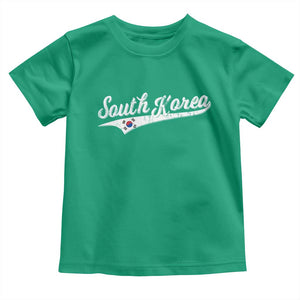 South Korea Toddler T Shirt Retro Script Sport Korean Flag TS10 Irish Green Print Your Wear