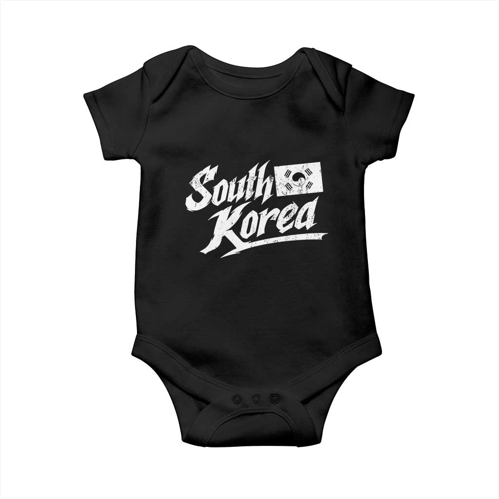 South Korea Baby Onesie Retro Vintage Sport Korean Flag TS10 Black Print Your Wear