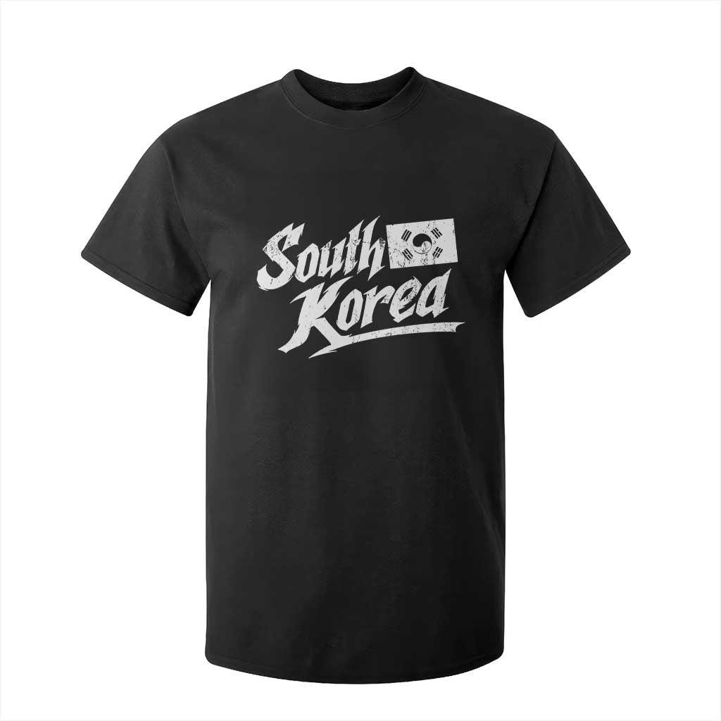South Korea T Shirt For Kid Retro Vintage Sport Korean Flag TS10 Black Print Your Wear