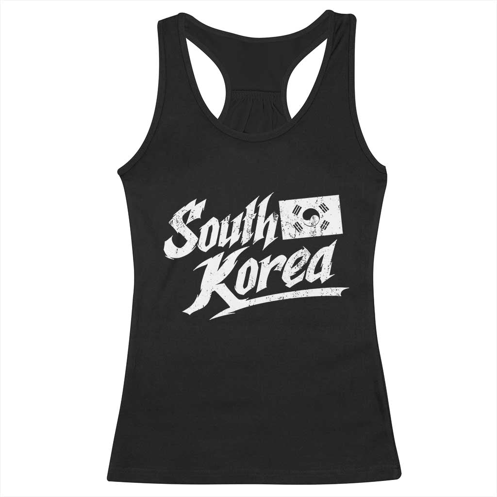 South Korea Racerback Tank Top Retro Vintage Sport Korean Flag TS10 Black Print Your Wear