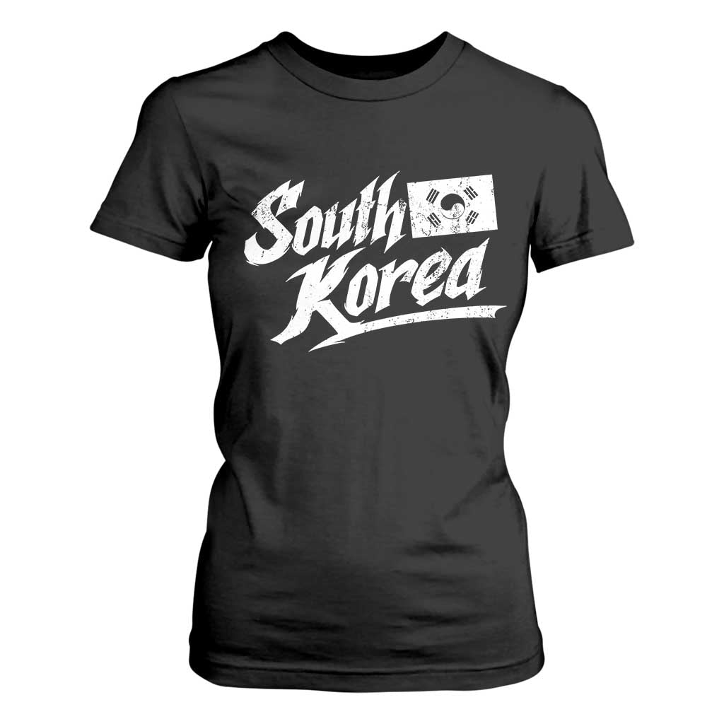 South Korea T Shirt For Women Retro Vintage Sport Korean Flag TS10 Black Print Your Wear