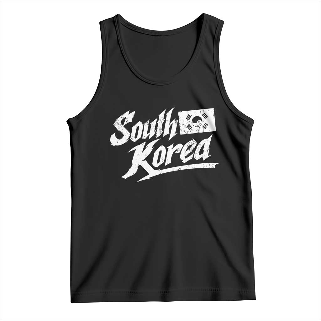South Korea Tank Top Retro Vintage Sport Korean Flag TS10 Black Print Your Wear