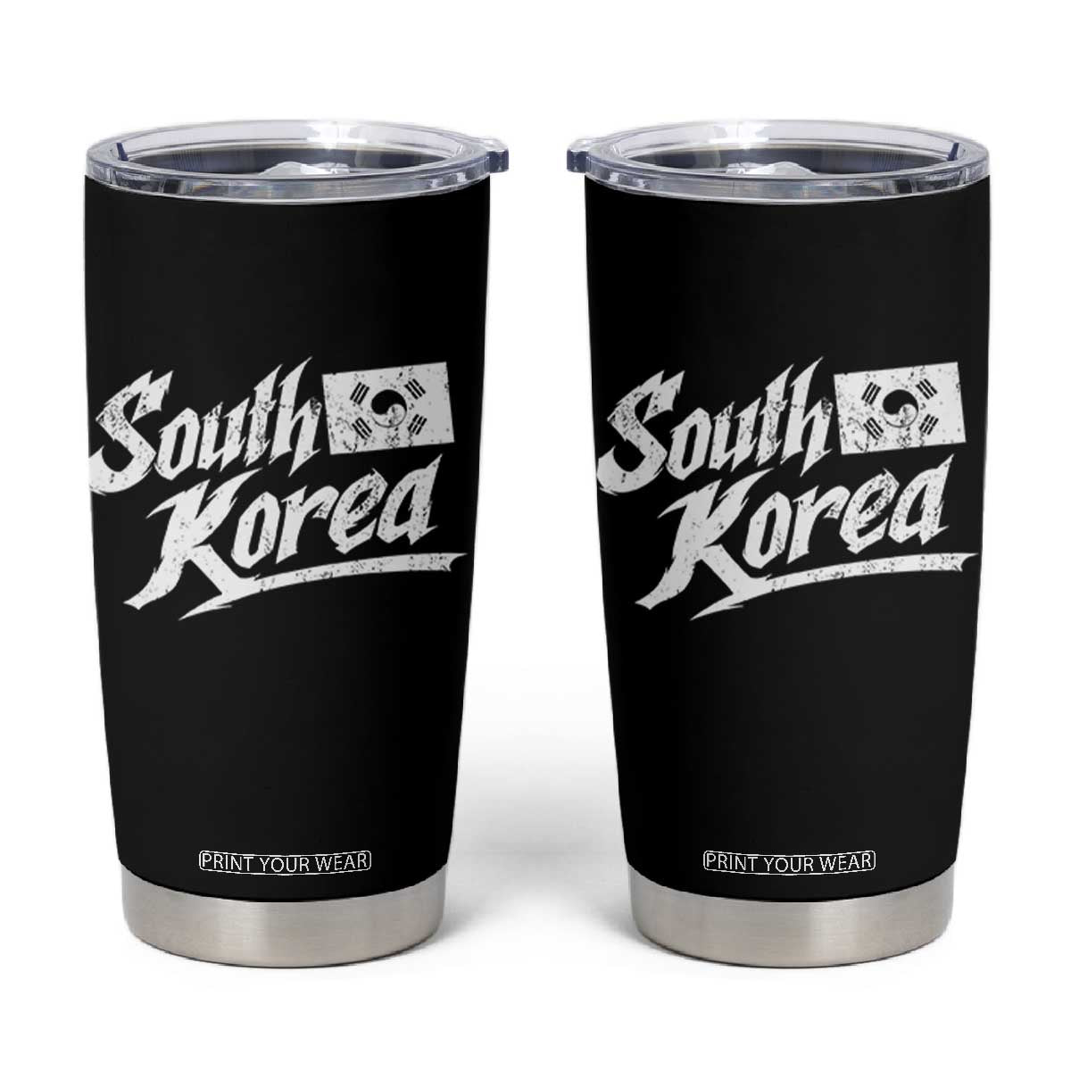 South Korea Tumbler Cup Retro Vintage Sport Korean Flag TS10 Black Print Your Wear