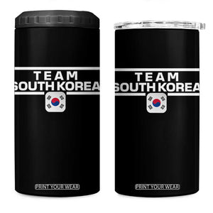 Team South Korea Korean Flag 4 in 1 Can Cooler Tumbler TS10 One Size: 16 oz Black Print Your Wear