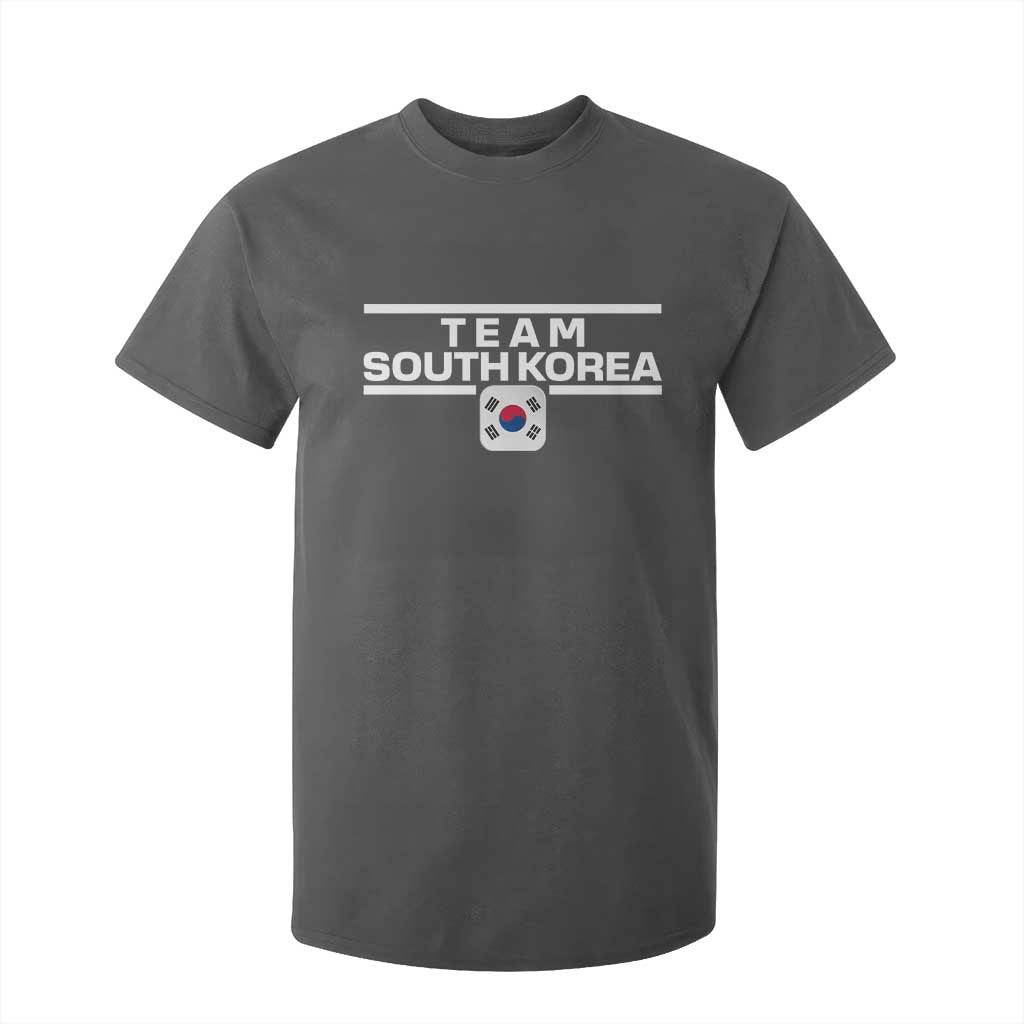 Team South Korea Korean Flag T Shirt For Kid TS10 Dark Heather Print Your Wear