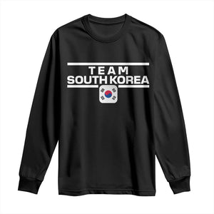 Team South Korea Korean Flag Long Sleeve Shirt TS10 Black Print Your Wear