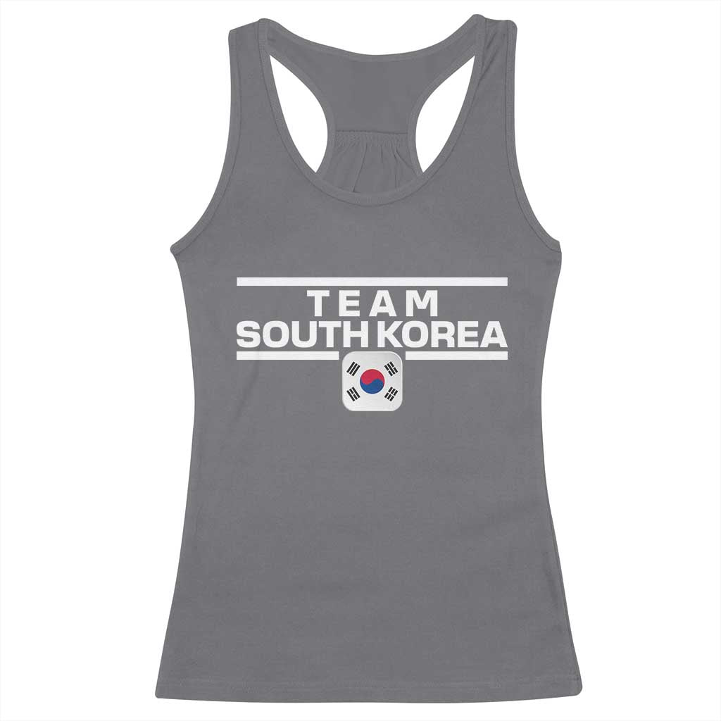 Team South Korea Korean Flag Racerback Tank Top TS10 Charcoal Print Your Wear
