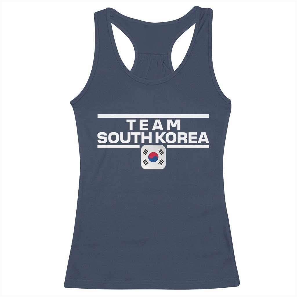 Team South Korea Korean Flag Racerback Tank Top TS10 Navy Print Your Wear