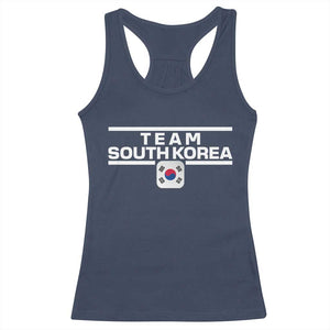 Team South Korea Korean Flag Racerback Tank Top TS10 Navy Print Your Wear