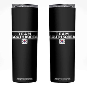 Team South Korea Korean Flag Skinny Tumbler TS10 Black Print Your Wear