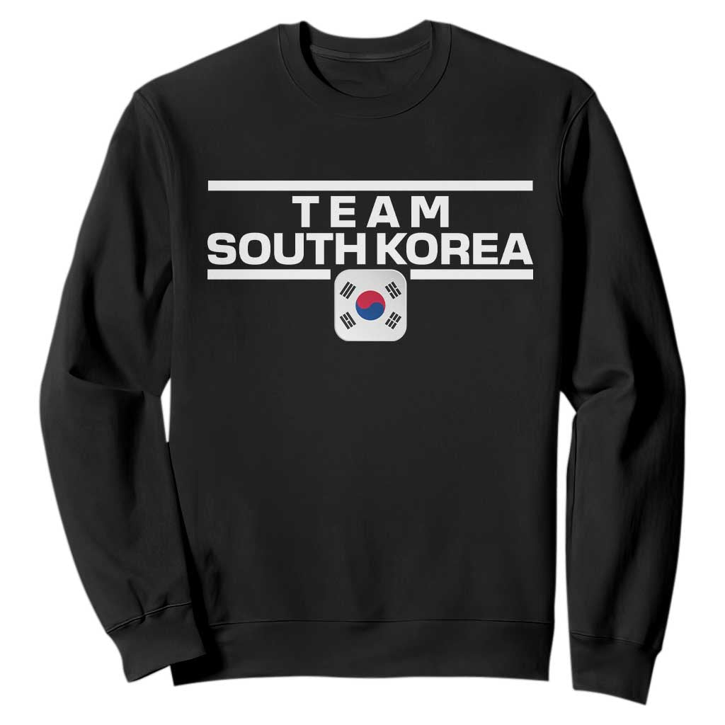 Team South Korea Korean Flag Sweatshirt TS10 Black Print Your Wear