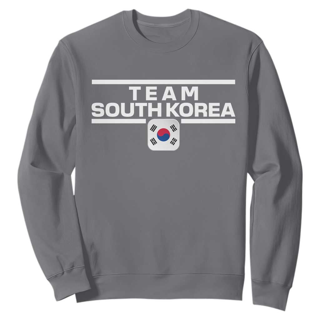 Team South Korea Korean Flag Sweatshirt TS10 Charcoal Print Your Wear