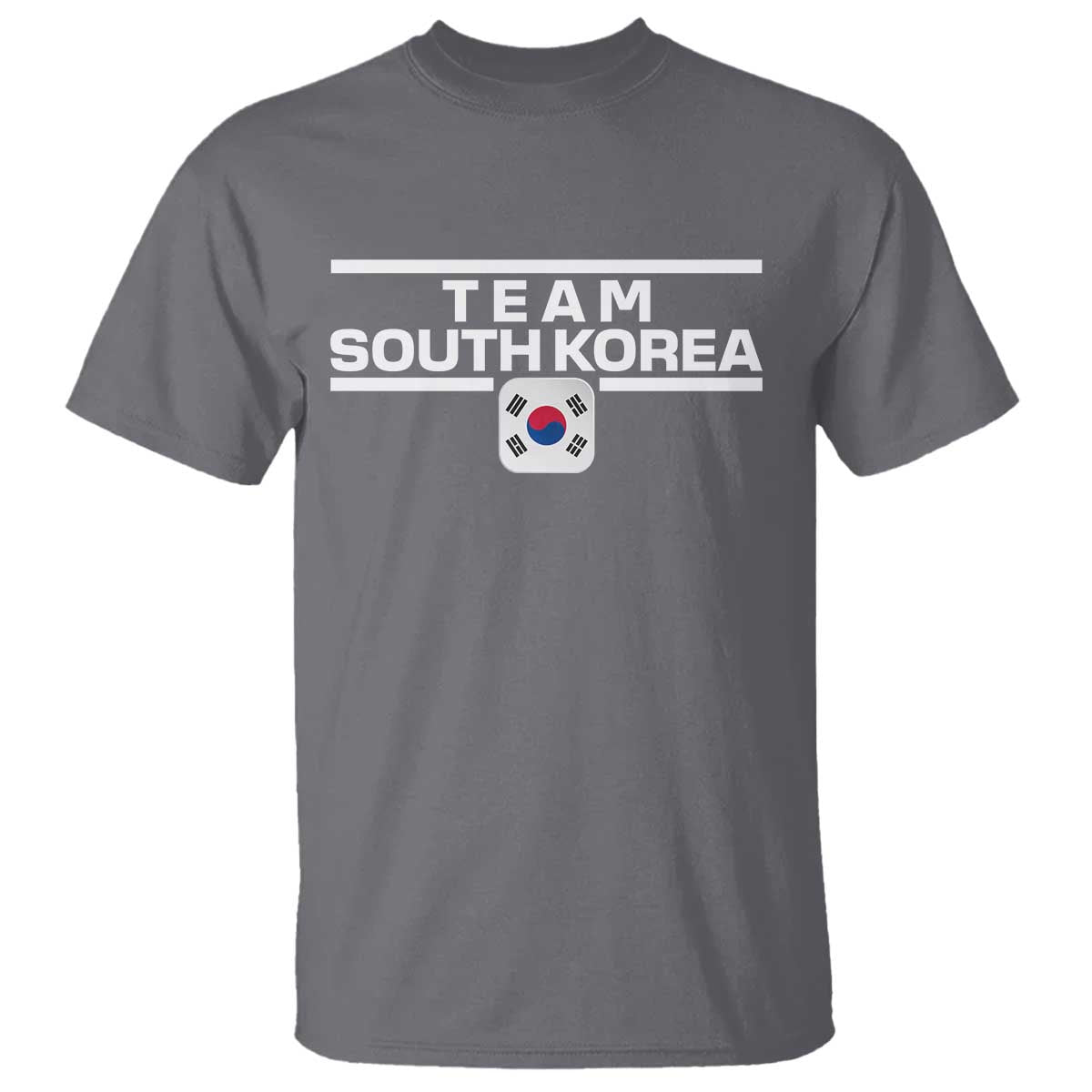 Team South Korea Korean Flag T Shirt TS10 Charcoal Print Your Wear