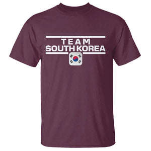 Team South Korea Korean Flag T Shirt TS10 Maroon Print Your Wear