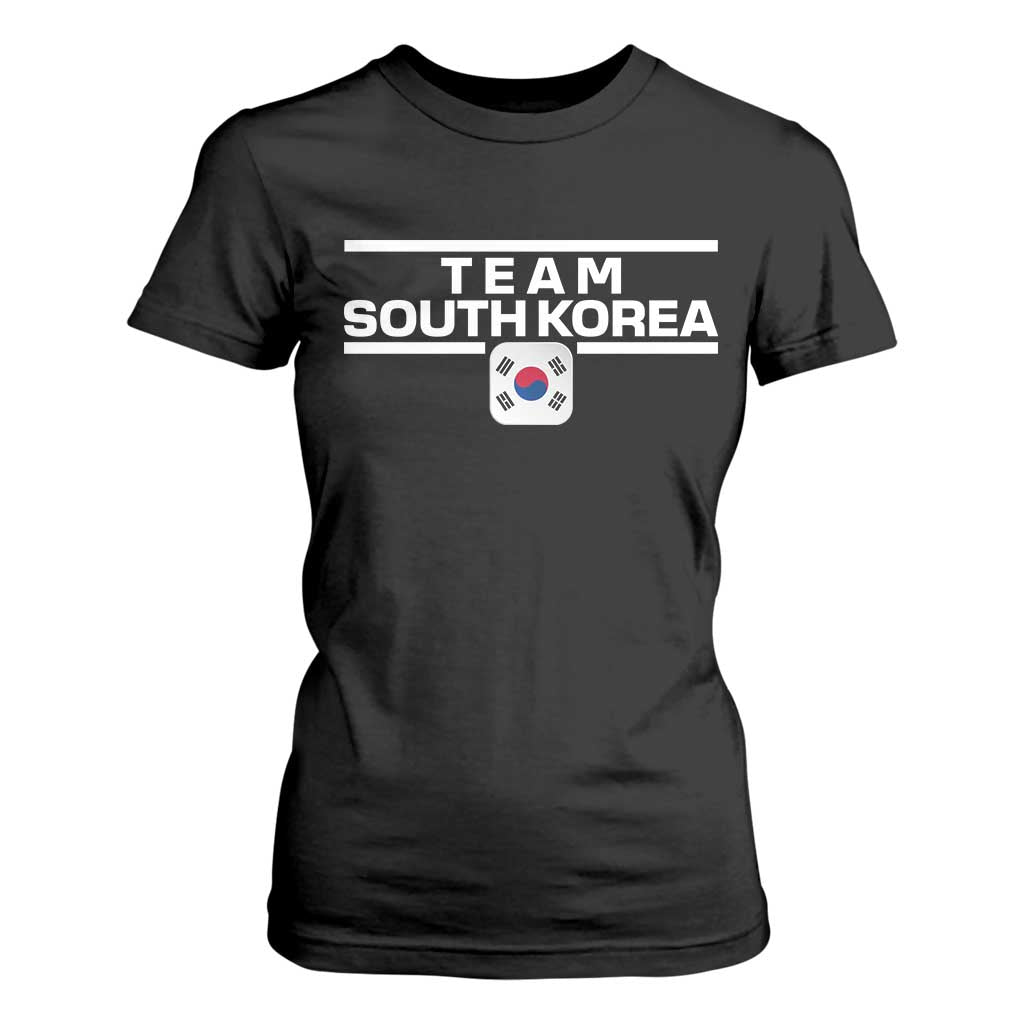 Team South Korea Korean Flag T Shirt For Women TS10 Black Print Your Wear