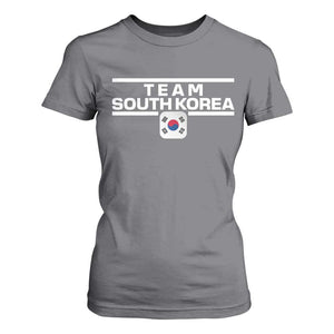 Team South Korea Korean Flag T Shirt For Women TS10 Charcoal Print Your Wear