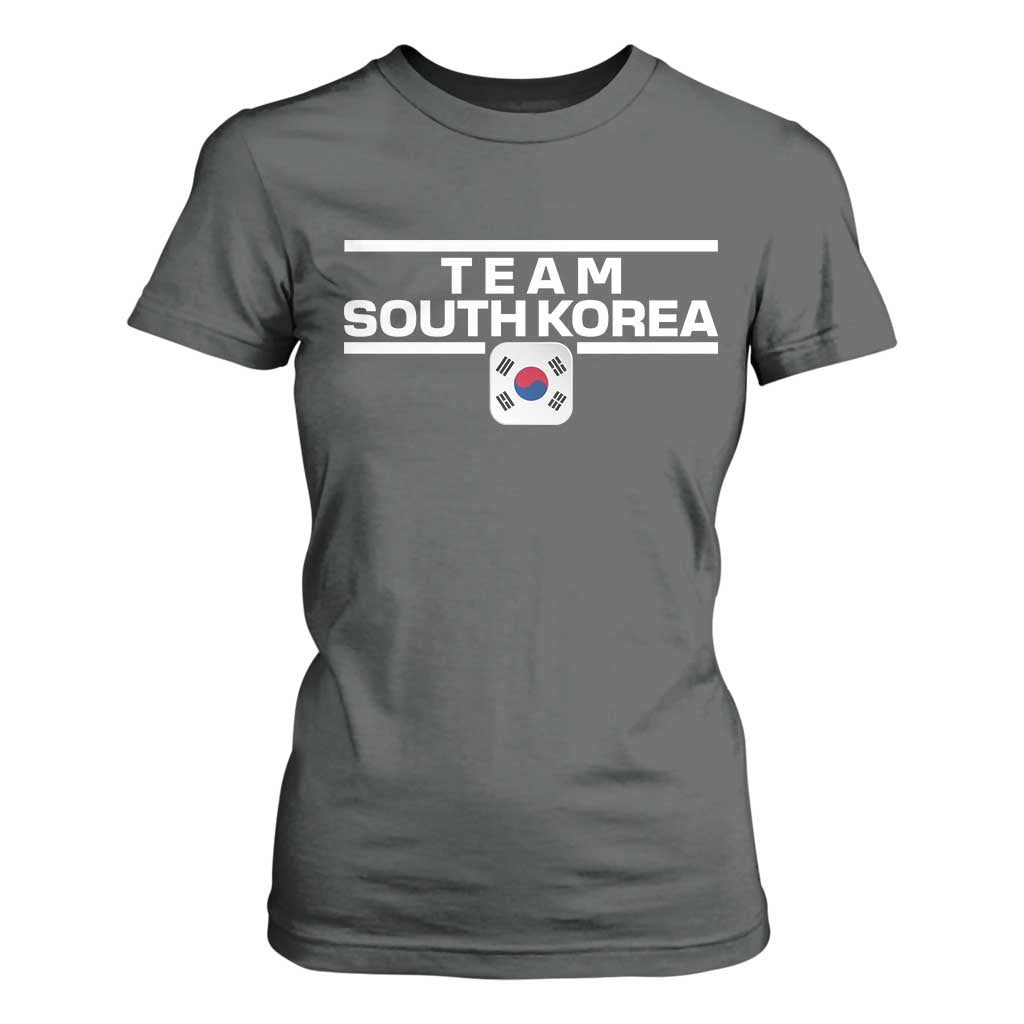 Team South Korea Korean Flag T Shirt For Women TS10 Dark Heather Print Your Wear