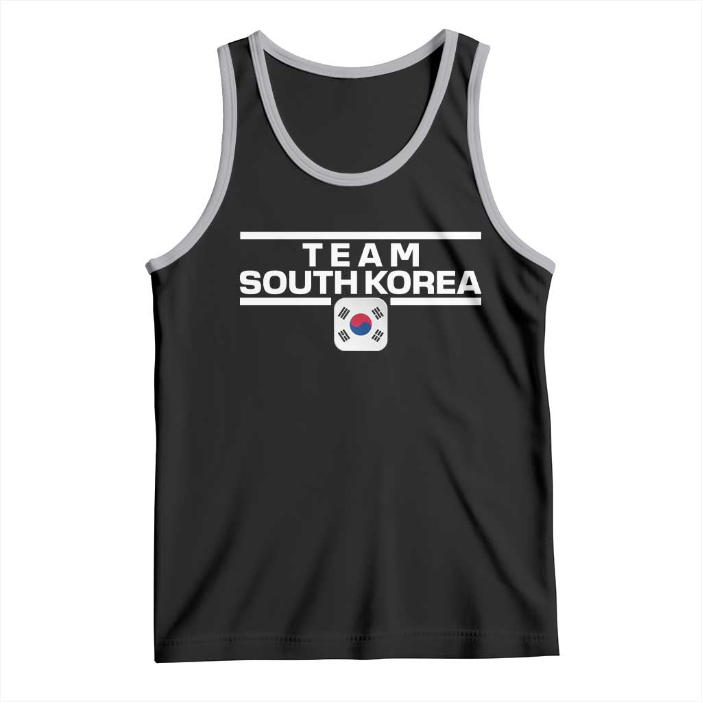 Team South Korea Korean Flag Tank Top TS10 Black Athletic Heather Print Your Wear