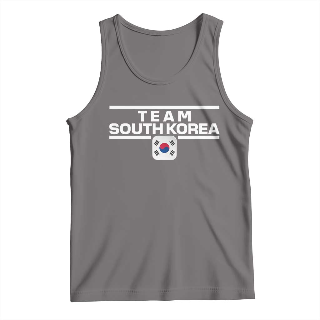 Team South Korea Korean Flag Tank Top TS10 Deep Heather Print Your Wear