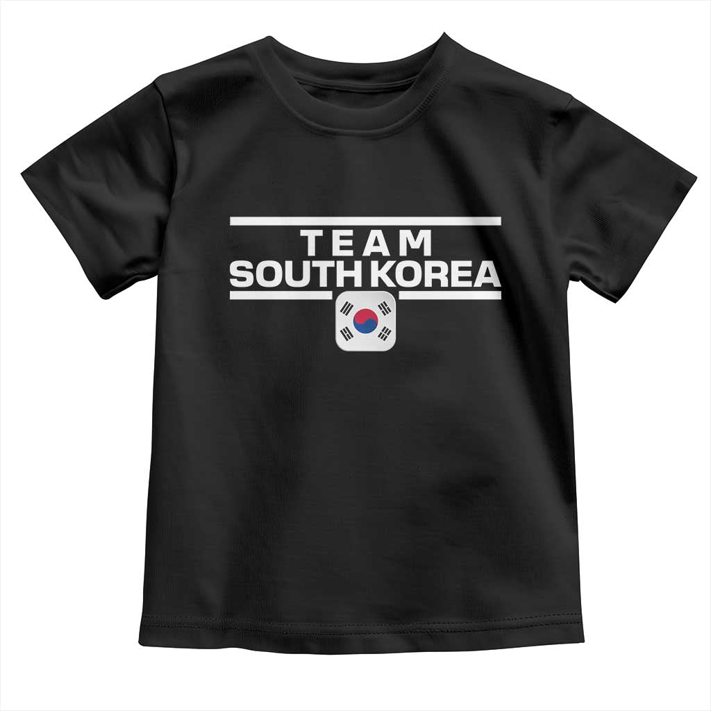 Team South Korea Korean Flag Toddler T Shirt TS10 Black Print Your Wear