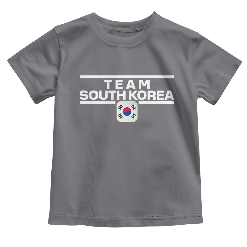 Team South Korea Korean Flag Toddler T Shirt TS10 Charcoal Print Your Wear