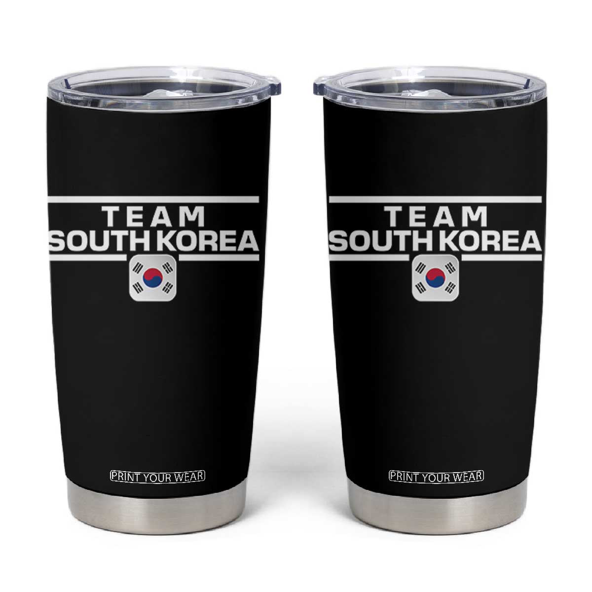 Team South Korea Korean Flag Tumbler Cup TS10 Black Print Your Wear