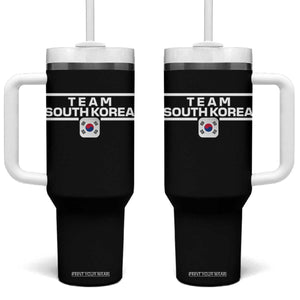 Team South Korea Korean Flag Tumbler With Handle TS10 One Size: 40 oz Black Print Your Wear